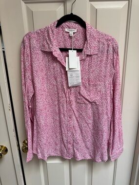 Beachlunchlounge Ashley Button Down Heart Shirt